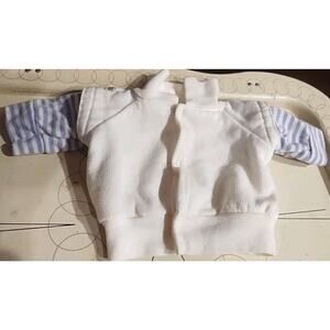 Cabbage Patch Kids Aerobics Jogger white light Blue Striped Top Jacket vintage